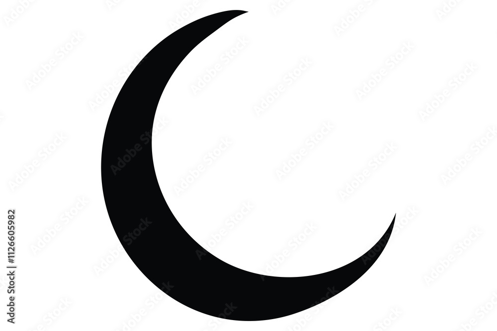 Moon crescent icon. Moon icon. Moon silhouette vector illustration
Moon crescent icon. Moon icon. Moon silhouette vector illustration