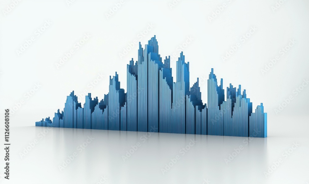 Fototapeta premium Financial chart analysis of support levels in business insights