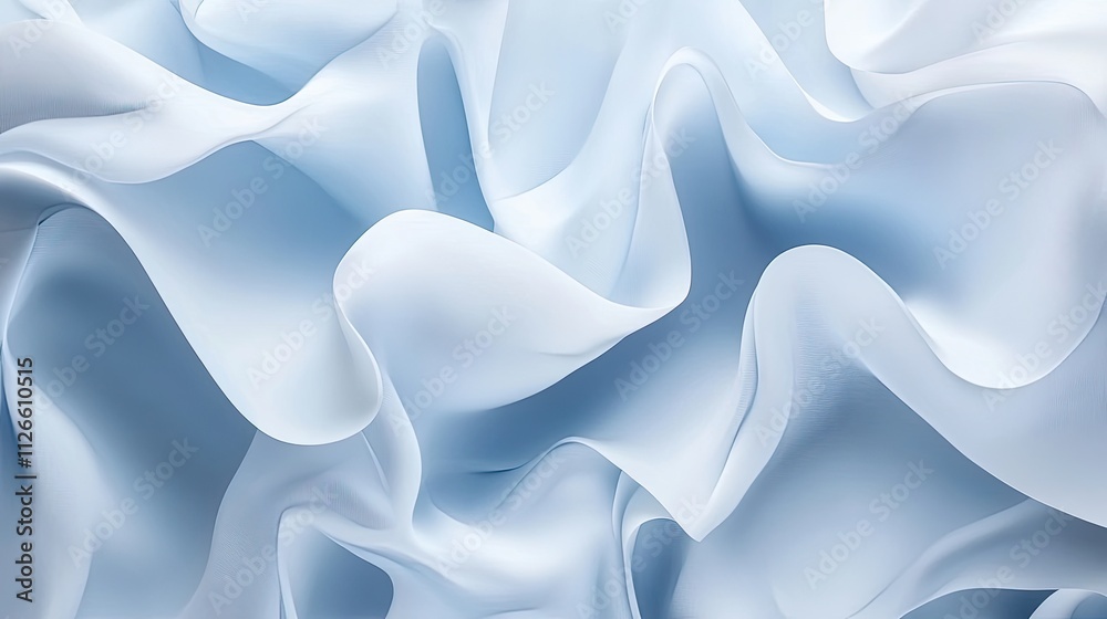 Obraz premium Light Blue Silk Fabric Drape Texture