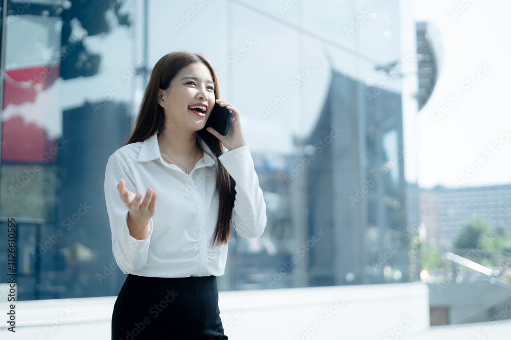 Businesswoman in the city center Businesswoman in the city center