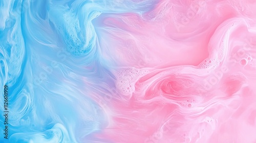 Abstract Pastel Pink and Blue Swirl Background
