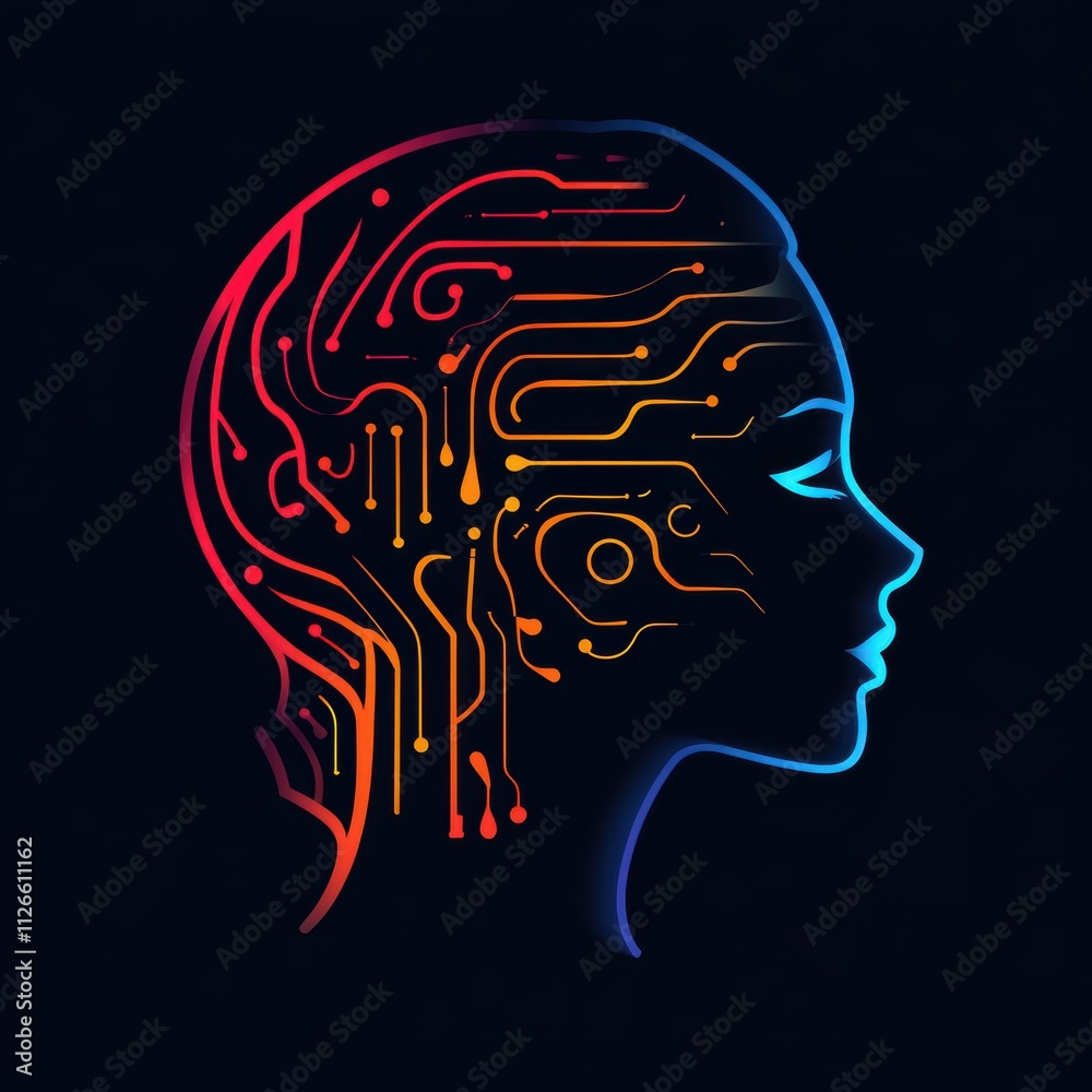 Obraz premium Artificial intelligence logo --stylize 300 --v 6.1 Job ID: 3e59e9e2-80b6-479e-b51f-1b3ac819e226