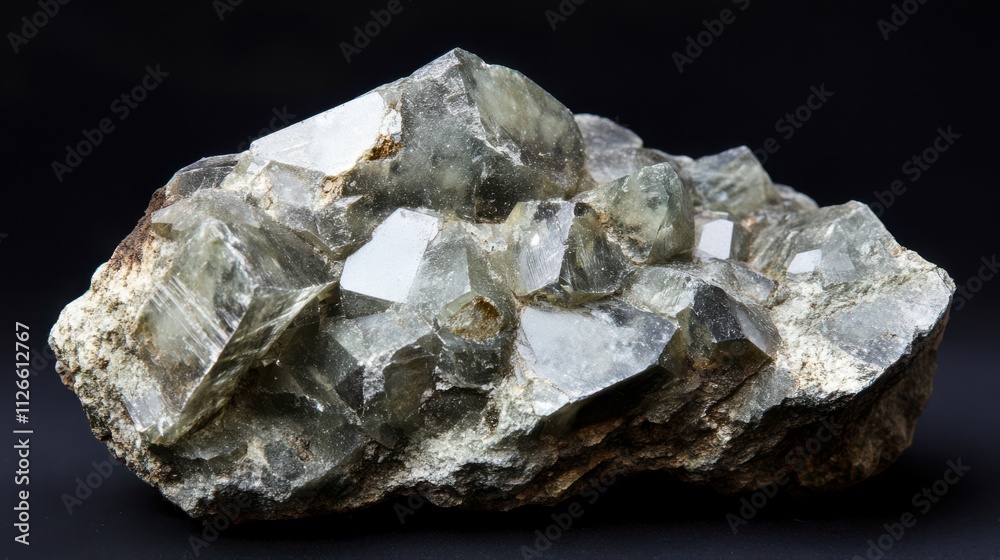 Raw lithium ore with crystalline structure, symbolizing energy and technological potential.