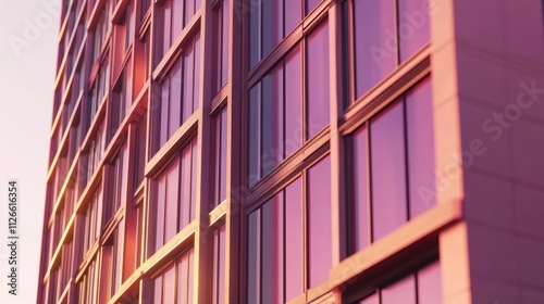 Wallpaper Mural Vibrant Geometric Architectural Facade with Warm Metallic Accents Torontodigital.ca