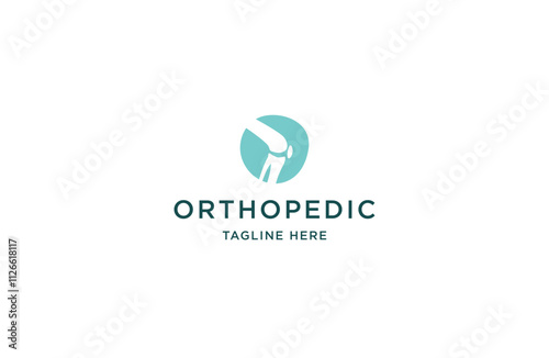 Orthopedic medical logo icon design template flat vector