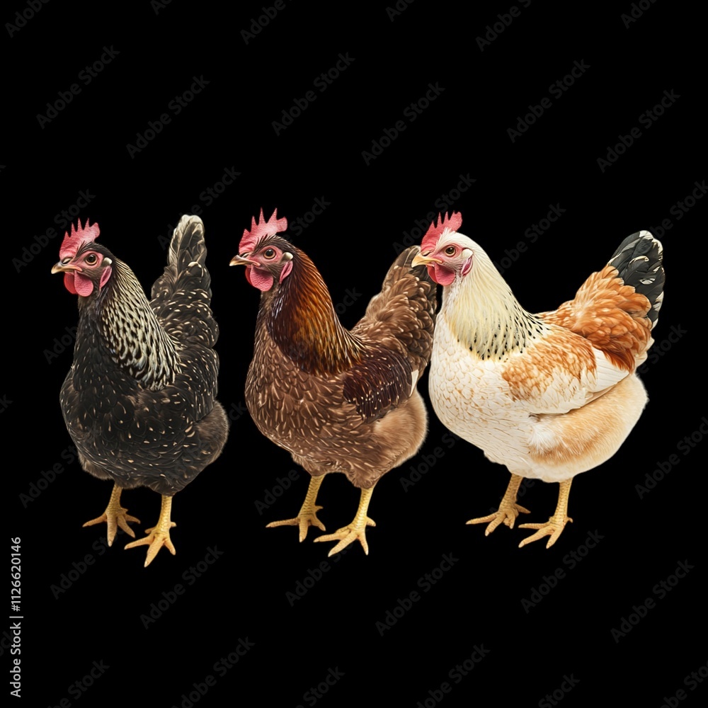 Fototapeta premium chicken and hen