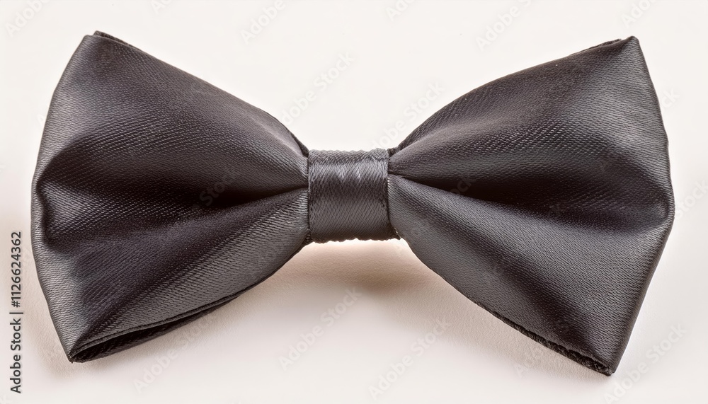 Elegant black bow tie isolated on a clean white background, perfect for formal events, weddings, and sophisticated attire. A timeless accessory for any gentlemans wardrobe. Elegant black bow tie isolated on a clean white background, perfect for formal events, weddings, and sophisticated attire. A timeless accessory for any gentlemans wardrobe.