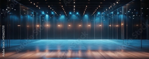Transparent glass stage background