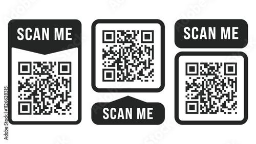 QR Code Ready to Use Isolated On White Background