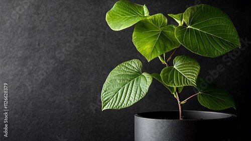 Luminous Tree Sapling in a Black Void photo