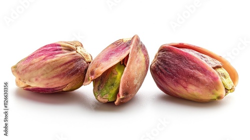 A flavorful and aromatic pistachio, isolated on a white background 