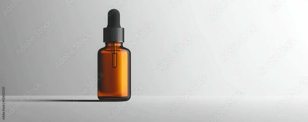 A mock up template of a luxury natural cosmetic bottle A mock up template of a luxury natural cosmetic bottle