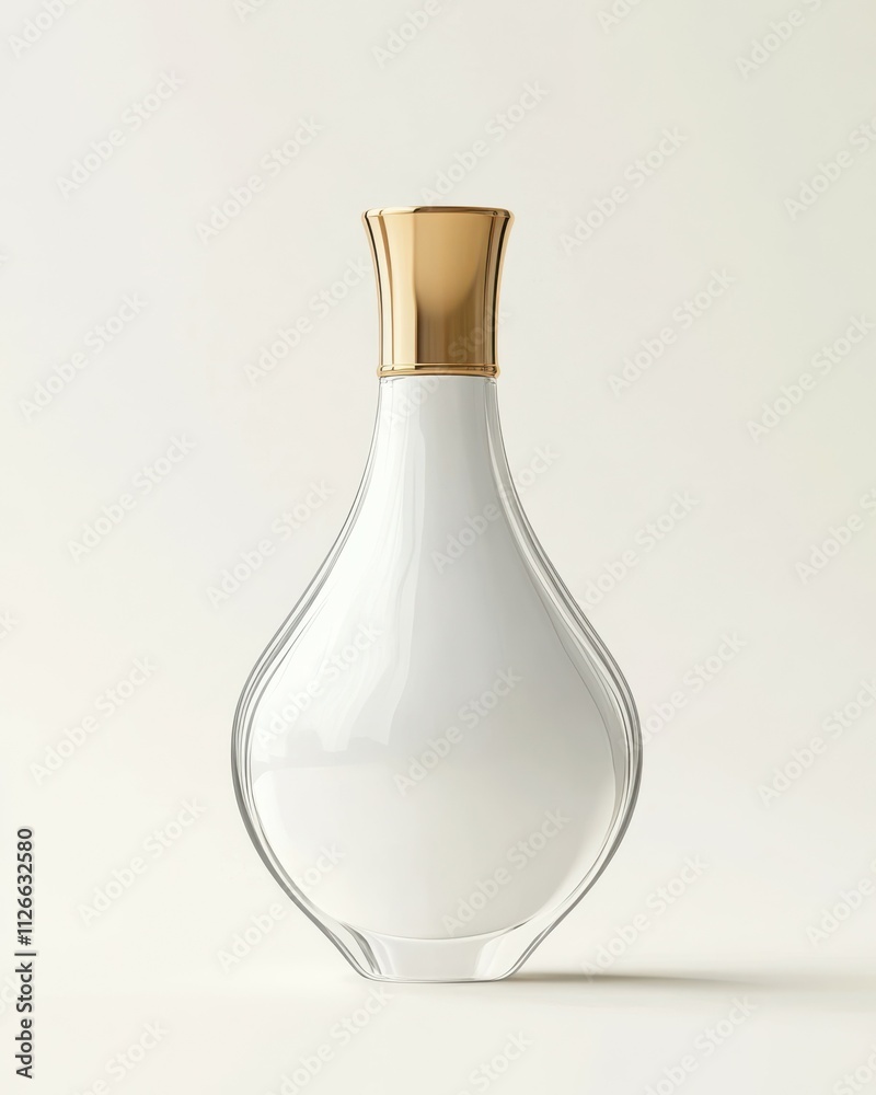 A mock up template of a luxury natural cosmetic bottle