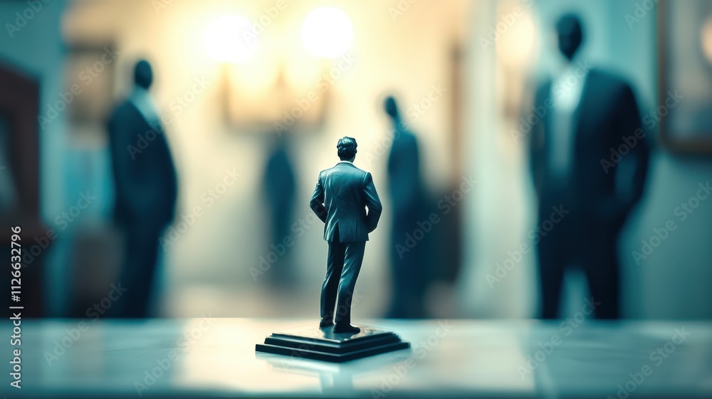 Fototapeta premium Solitary Figure in a Blur of Figures