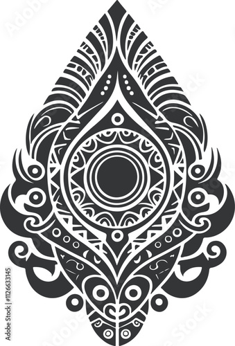 Polynesian tattoo design