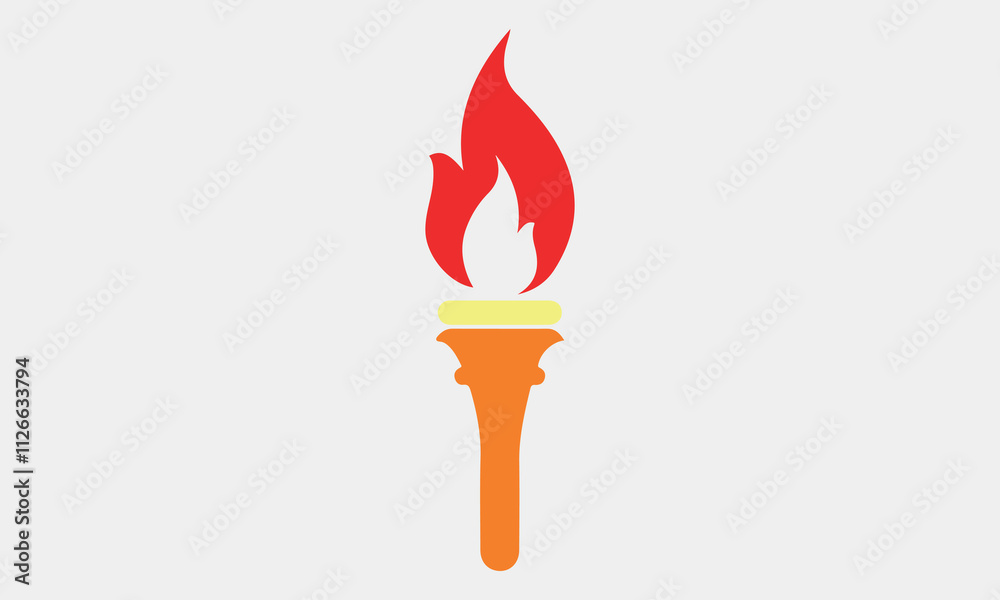 A fire torch art vector illustration art silhouette design
