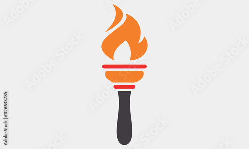 A fire torch art vector illustration art silhouette design