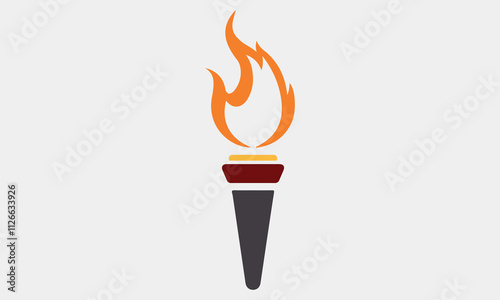 A fire torch art vector illustration art silhouette design