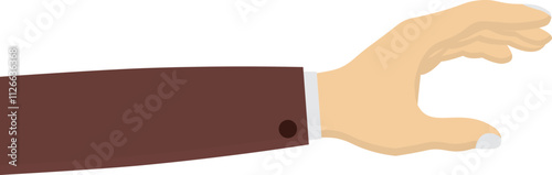 Illustration of Human Hand Reaching Out Gesture