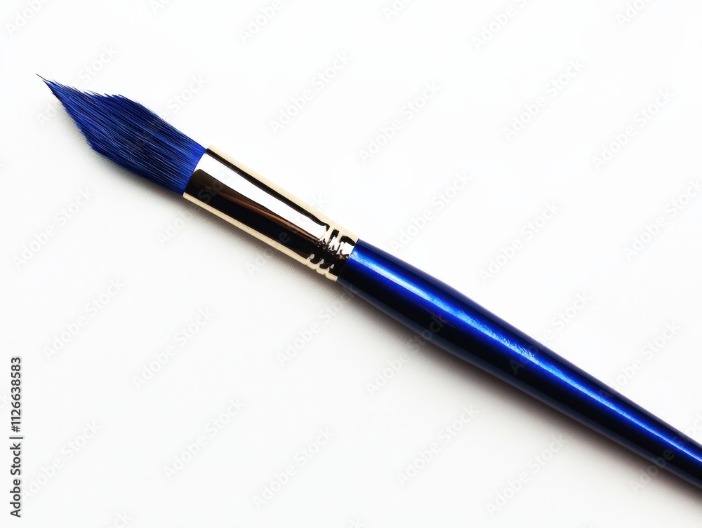 blue paintbrush on a white background