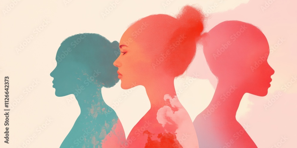 A colorful and vibrant depiction of women from different cultures standing together, dressed in traditional clothing, celebrating their diverse backgrounds and uniting for a common cause. A colorful and vibrant depiction of women from different cultures standing together, dressed in traditional clothing, celebrating their diverse backgrounds and uniting for a common cause.