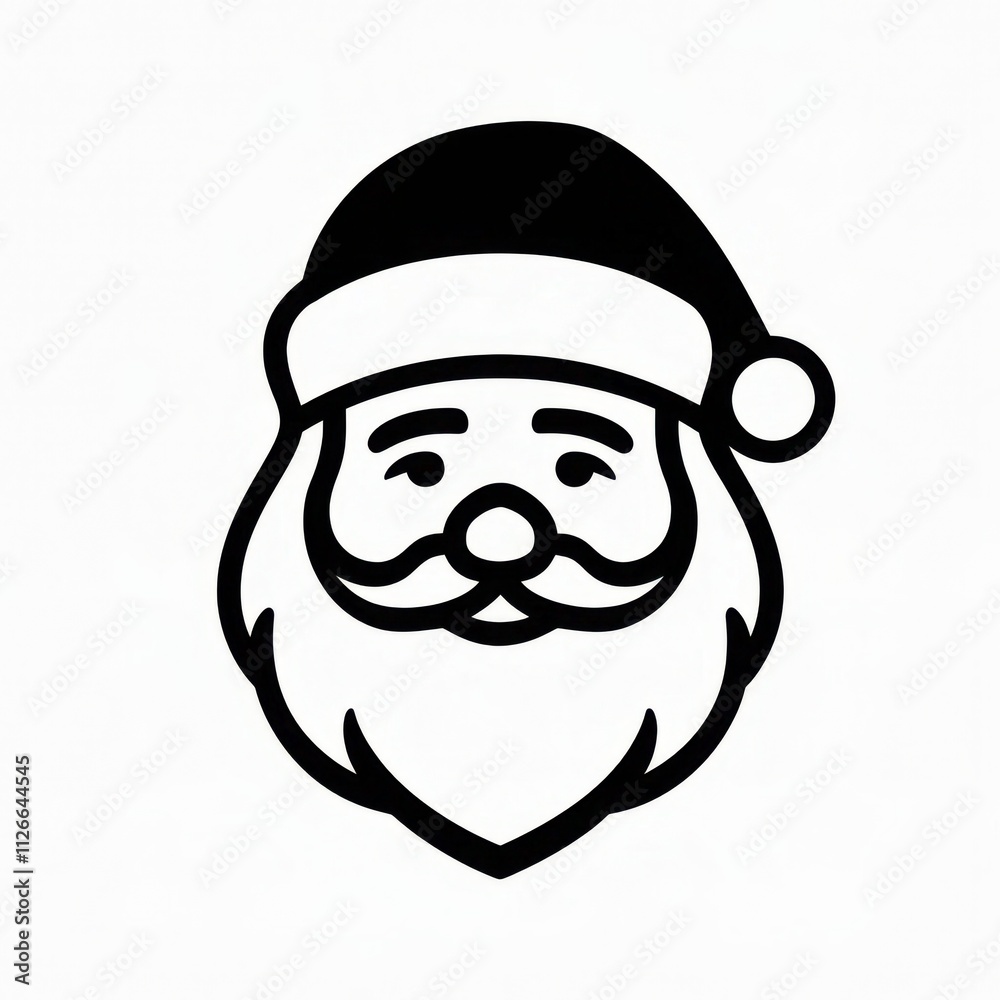 santa claus face isolated on white background santa claus face isolated on white background