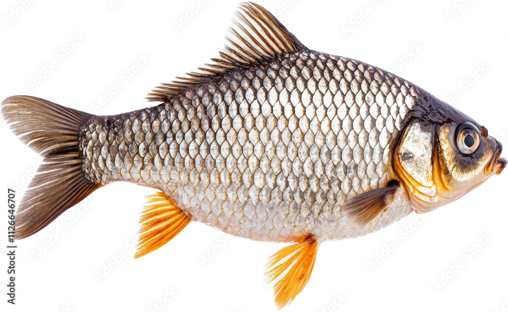 Freshwater fish with shiny scales and fins. Freshwater fish with shiny scales and fins.