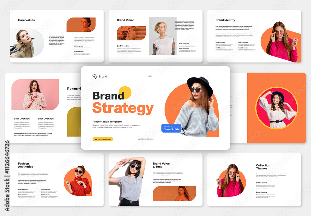 Brand Strategy Presentation Template Stock Template | Adobe Stock