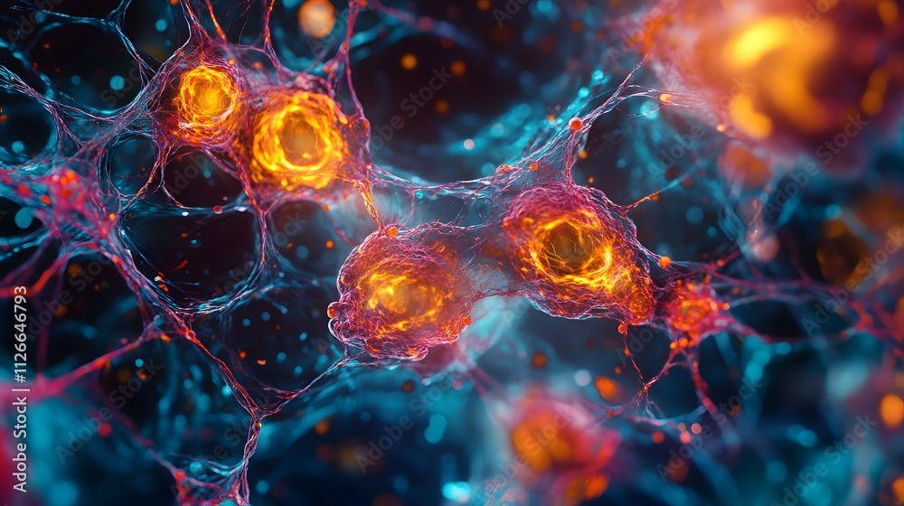 Virus cells glow like molten crystals, their surfaces shifting and bubbling with intricate, electric details under the microscope's magnification. Virus cells glow like molten crystals, their surfaces shifting and bubbling with intricate, electric details under the microscope's magnification.