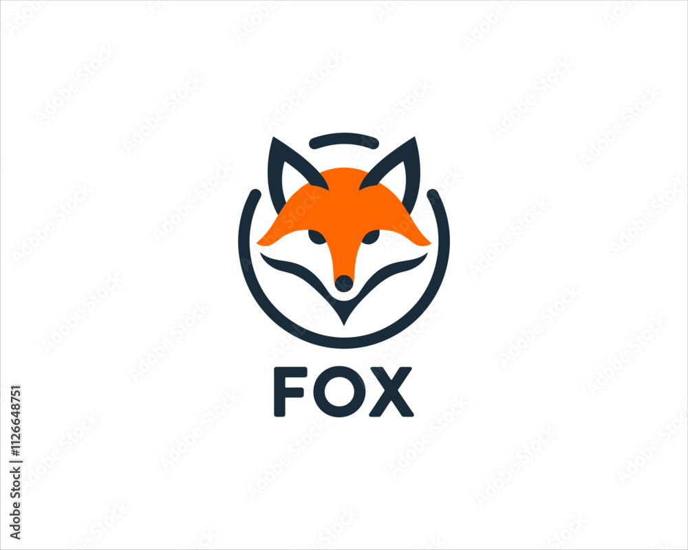 Obraz premium red fox logo