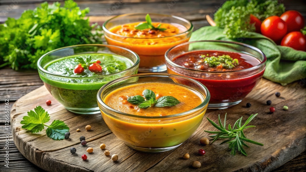Delicious Homemade Vegetable Soup Set - Organic, Healthy, and Fresh Delicious Homemade Vegetable Soup Set - Organic, Healthy, and Fresh