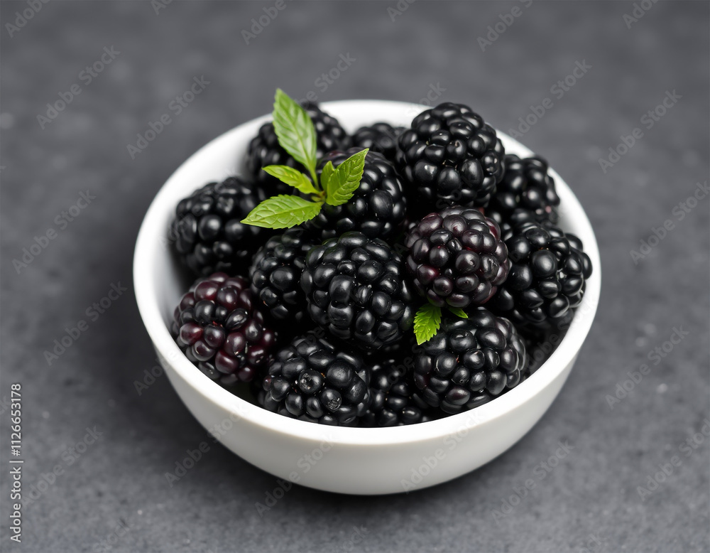 Fresh Blackberries in White Bowl – Vibrant and Healthy Fruit on Clean Background. Fresh Blackberries in White Bowl – Vibrant and Healthy Fruit on Clean Background.