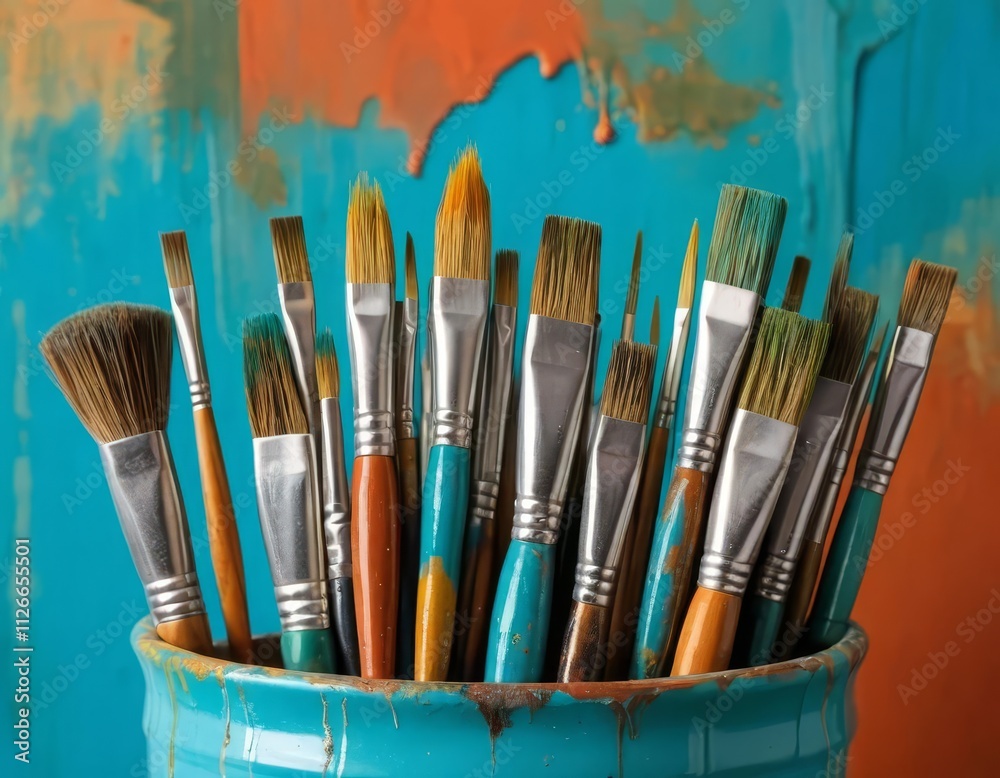 Fototapeta premium brushes and paint