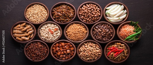 Wallpaper Mural Exploring diverse spices and herbs culinary workshop kitchen creative cooking top-down view flavor profiles and techniques Torontodigital.ca