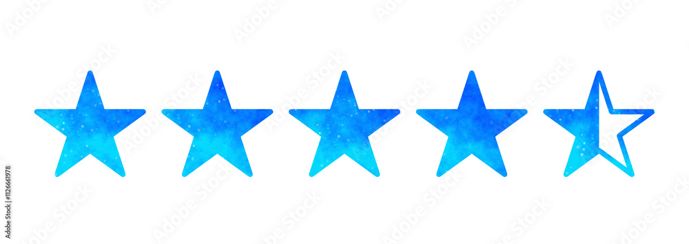 Obraz premium 青い星空｜4.5星マーク