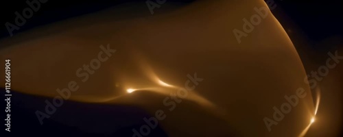 Animation of floating particles in a smooth, slow wave pattern, evoking a sense of peaceful breathing in sync with their rise and fall