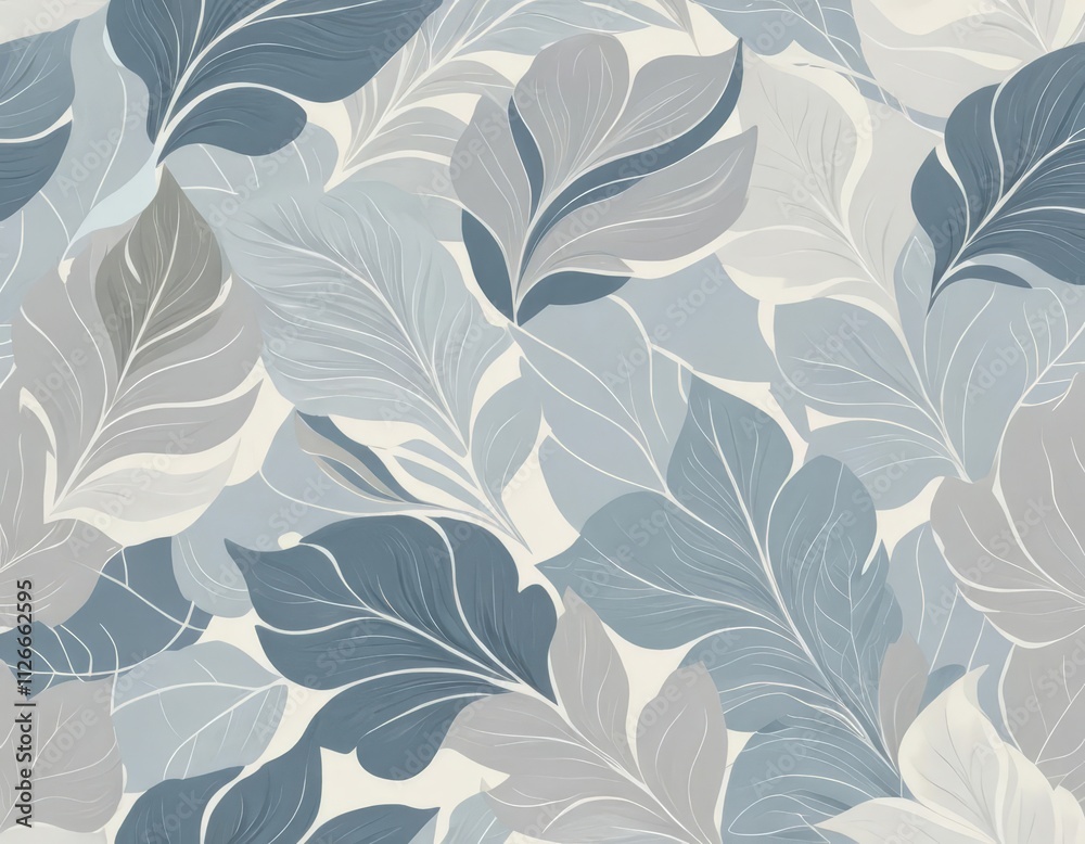 Abstract Seamless Pattern with Leaves: Vector Background for Modern Design Abstract Seamless Pattern with Leaves: Vector Background for Modern Design