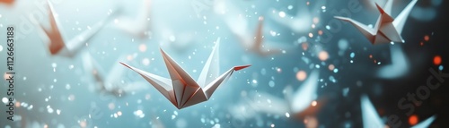 Floating Origami Cranes Tra...
