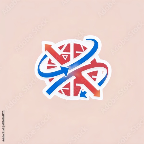 Trade and Global Commerce Icon Logo – Export and Import Exchange Design