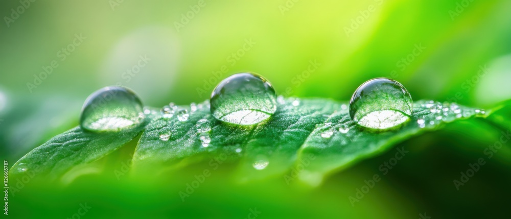 close-up of water droplets on green leaves close-up of water droplets on green leaves