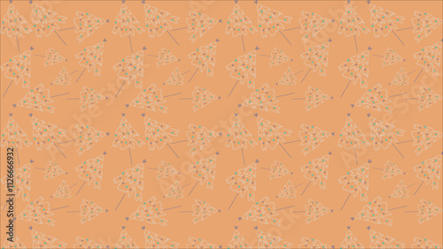 Background Featuring Holiday Tree Patterns - Perfect for Christmas Cards, Winter Decor, and Seasonal Crafts