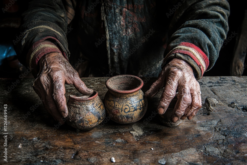 Aged Hands and Ancient Pottery Aged Hands and Ancient Pottery
