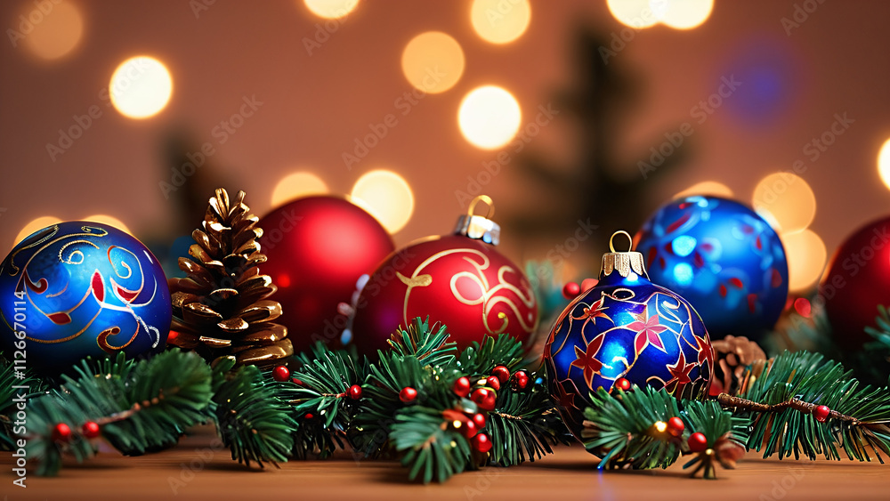 christmas decorations on a table christmas decorations on a table