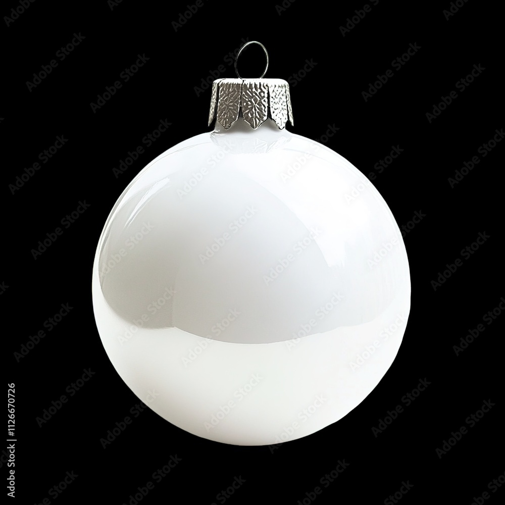Fototapeta premium silver christmas ball