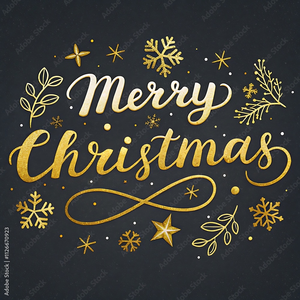 Gold glitter text Merry Christmas design
Gold glitter text Merry Christmas design