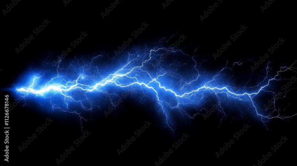 Lightning flash on black background Lightning flash on black background
