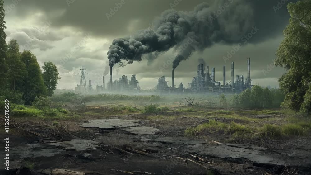 factory, production, smoke, pollution, environmental, manufacturing, climate, infrastructure, disaster, global, warming, power, gas, steam, fuel, refinery, skyline, chemistry, dioxide, fog, hazardous,