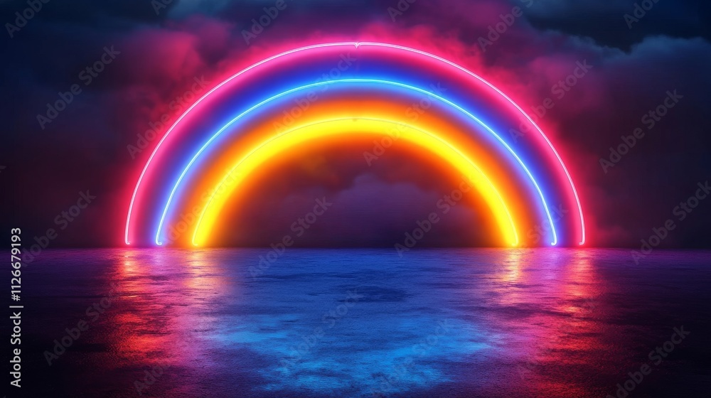 neon rainbow sign