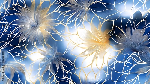 Serene Bloom,Whispers of Spring,Celestial Garden,Abstract Floral Design,Shimmering Petals