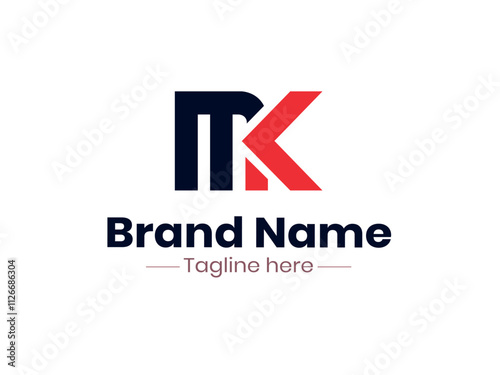 MK logo design template vector illustration, MK letter monogram Elegant logo